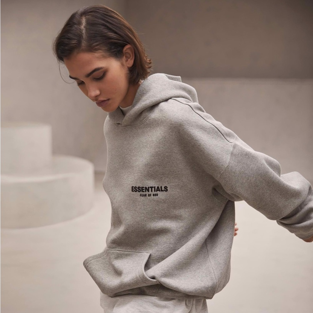 Fear of God Essentials Dark Oatmeal Hoodie